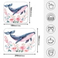 thumbnail image 2 of Ryvnso Whale and Flowers Dish Drying Mat for Kitchen Countertop 16x18 Small Dish Pad Drainer Rack Dish Sink Mats, 2 of 7