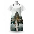 thumbnail image 3 of Landscape Apron, Foothill of Mountain Marina with Sailing Boats Marine Nature Scenic Outdoors, Unisex Kitchen Bib with Adjustable Neck for Cooking Gardening, Adult Size, Multicolor, by Ambesonne, 3 of 4