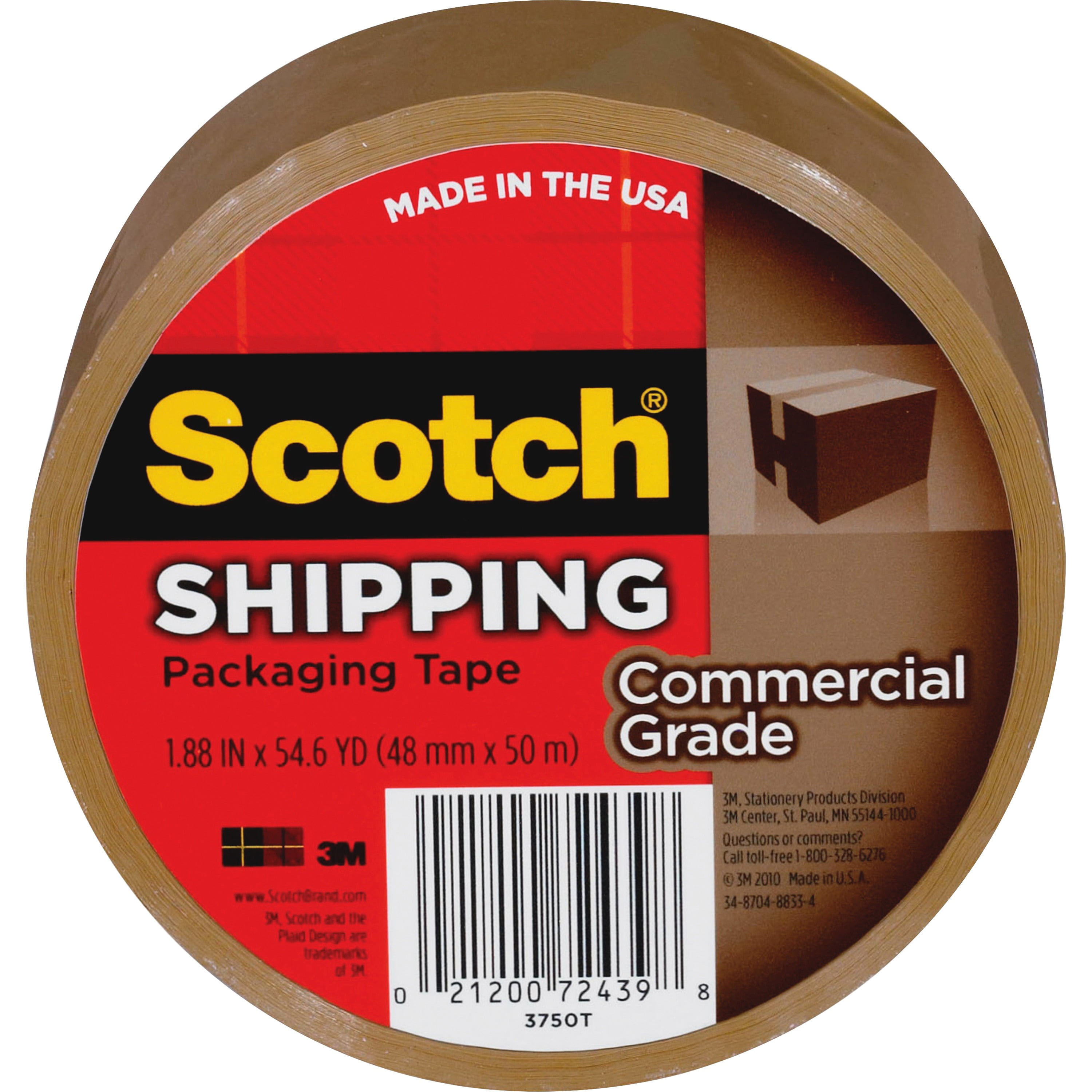 Scotch Commercial Grade Shipping Packaging Tape, 1.88" x 54.60 yds