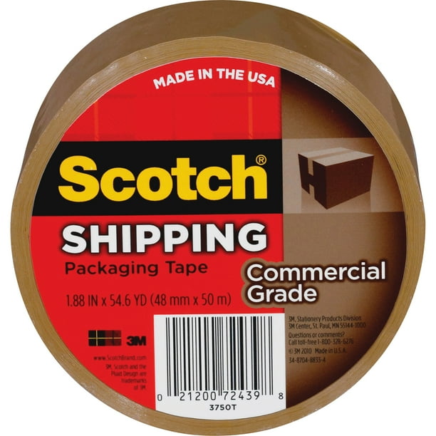 Scotch Commercial Grade Shipping Packaging Tape, 1.88" x 54.60 yds