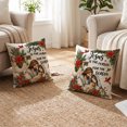 thumbnail image 6 of Sm:)e Christmas Throw Pillow Covers 18x18 Inch Set of 2, Northern Cardinal Cross Decorative Cushion Covers for Couch Sofa Bedroom Living Room Home Decor, 6 of 7