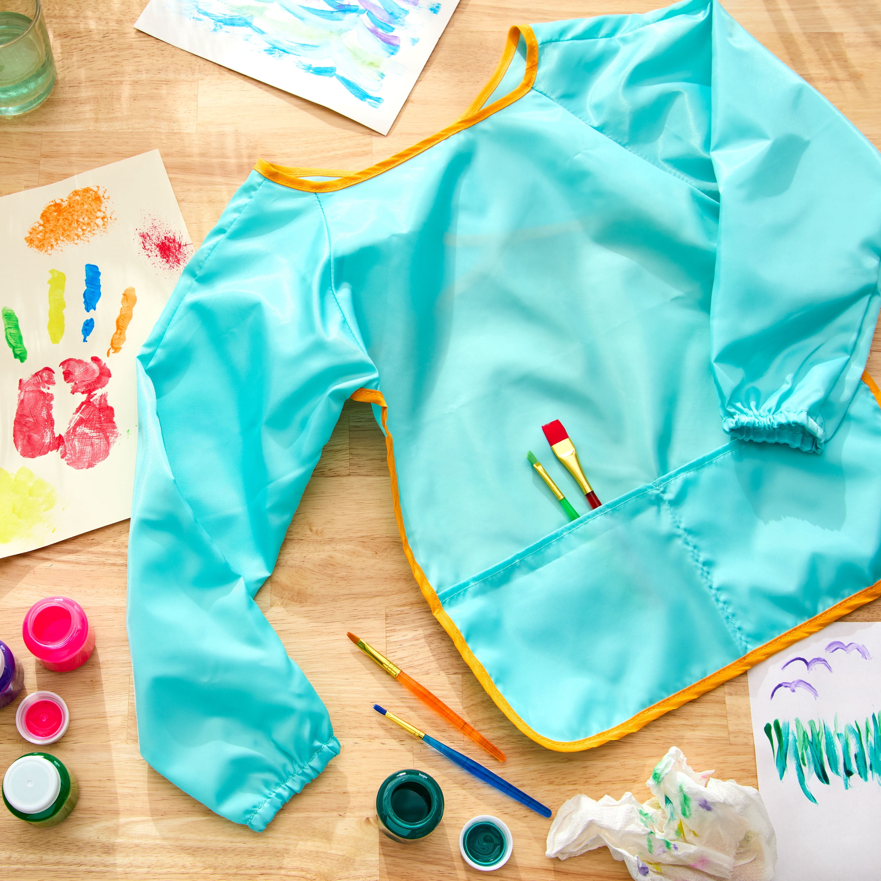 Pen+Gear Children Paint Apron, Blue, Perfect for Boys and Girls