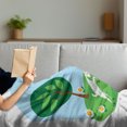 thumbnail image 3 of Goat Soft Flannel Fleece Throw Blanket, Cartoon Goat and His Baby Playing in the Meadow Eating Daisy Plants on a Sunny Day, Cozy Plush for Indoor and Outdoor Use, 50" x 70", Multicolor, by Ambesonne, 3 of 5