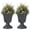 Stone Gray, variant on Pure Garden 16x18-Inch Outdoor Planter 2-Pack - Plastic Urn Planters, Stone Gray
