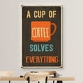 thumbnail image 3 of wall26 Canvas Wall Art - Vintage Style Art with A Cup of Coffee Solves Everything Quotes - Giclee Print Gallery Wrap Modern Home Art Ready to Hang - 12x18 inches, 3 of 5