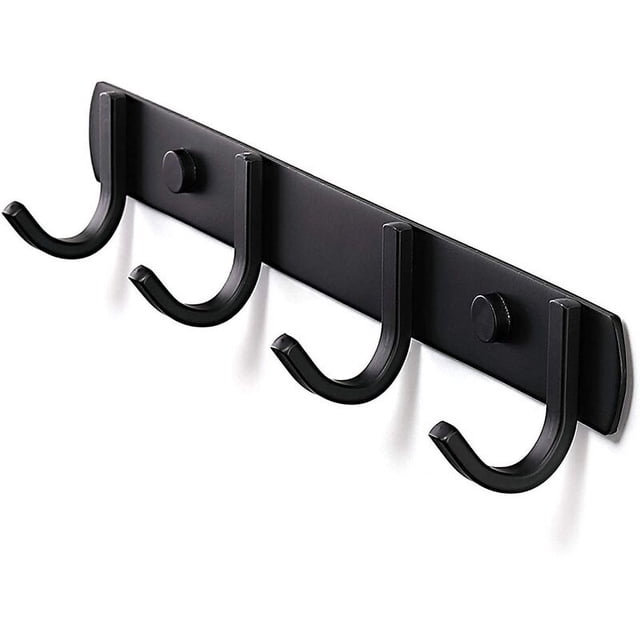 Elegante organizador de abrigos, ganchos de metal resistentes, percha con acabado lacado a prueba de óxido para entrada, baño y armario (ganchos de pared multiusos)