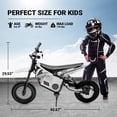 thumbnail image 5 of Track Seven 24V Electric Dirt Bike, 250W Ride on Motorcycle with Twist Grip Throttle, Hand-Operated Dual Brakes, Speed Up to 10 MPH, for Age 8-12, White, 5 of 10