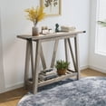 thumbnail image 4 of Pellebant Entryway Table Wood Console Table with Shelves Farmhouse Sofa Table,Grey Wash, 4 of 7