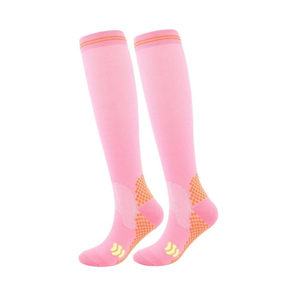 Weikingp Thigh High Stockings Compression Socks for Women Or Men Circulation Is Best for Athletics Support Cycling Stockings for Women Knee High Stockings Womens Socks (Clearance) Pink Polyester