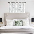 thumbnail image 3 of Green Beige Spring Floral Kitchen Curtains Window Panels, Luxury Botanical Summer Insulated Window Treatment Curtain, Grommet Curtains for Bedroom/Living Room/Bathroom, 2 Piece 42"Wx45"L, 3 of 8