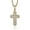 Cactus Cross Gold, variant on Gothic Iced Out Diamond Jesus Cross Necklace with 20" Stainless Steel Rope Chain, 14K Gold Plated Pendant Religious Faith Cross Jewelry Gifts, Underground Hip-Hop Jewelry for Men Women