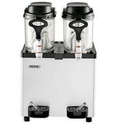 VEVORbrand Slushy Machine, 2x6 L Daiquiri Machine , Stainless Steel Frozen Drink Slush Machine, Slushie Machine ,White
