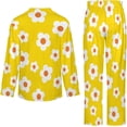 thumbnail image 5 of Top-kevin Women's Pajama Sets Tooth Crown Long Sleeve Lounge Sets Pjs Sleepwear with Pockets, 5 of 12