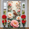 thumbnail image 5 of Green Polka Dot Spring Banner White Bearded Spring Display Pink Peony Yellow Daisy Floral Backdrop for Spring Party Garden Decoration Outdoor Event, 5 of 9
