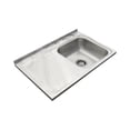 thumbnail image 2 of Tarja Sencilla Sobreponer EB Técnica MCM401 Acero Inox Satinado y Escurridor Izq, 2 of 3