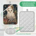 thumbnail image 3 of 2 Pieces Square Heat Insulation Pads Square Heat Insulation Gloves Oven Gloves Kitchen Gloves Cooking Gloves Heat Insulation Gloves Warm Cute Christmas Owl, 3 of 7