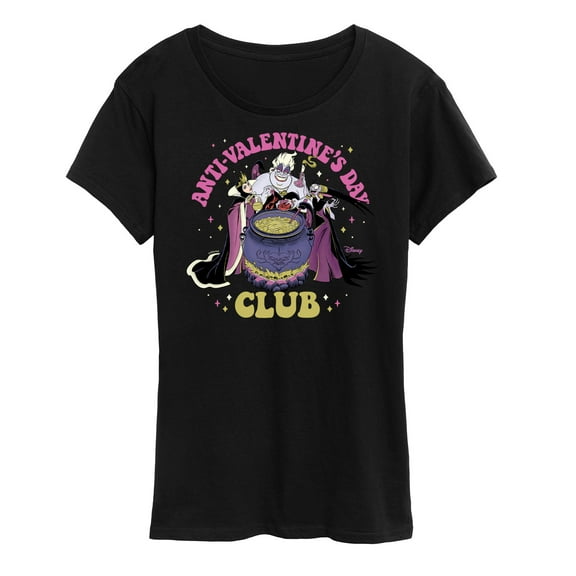 Disney Villains - Valentine's Day - Ursula's Anti-Valentine's Day Club - Women's Short Sleeve Graphic T-Shirt