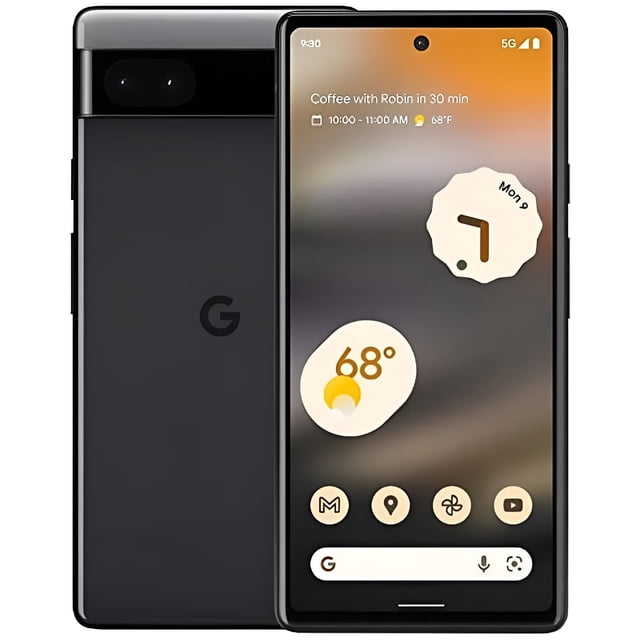 Refurbished Google Pixel 6a 5G - 128GB – Charcoal – 12.2MP Dual Rear & 8MP Front Camera - Fully Unlocked Smartphone - Excellent Condition