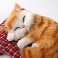 thumbnail image 1 of Alfombrilla de tela con simulación de gato pequeño durmiendo, regalo pequeño para gato, regalos creativos, adornos para el hogar, adornos para el coche, 1 of 4