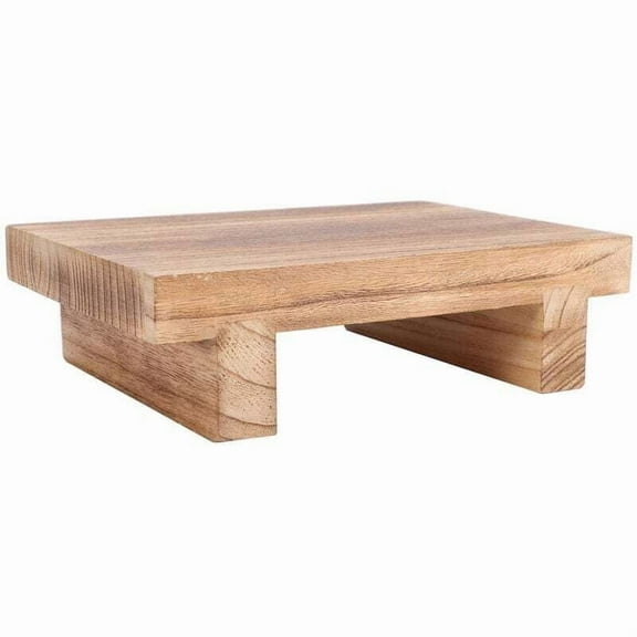 Wooden Footstool Pouf, Versatile Indoor/Outdoor Ottoman for Living Room, Compatible with Home Decor