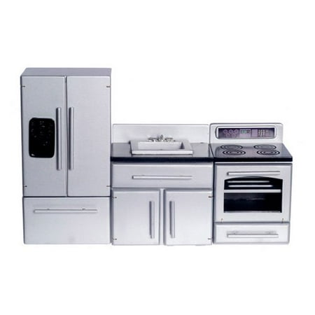 Town Square Miniatures Silver Appliance Kitchen Set