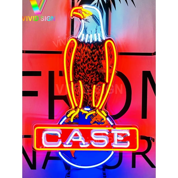 Queen Sense 24"x16" Case Eagle Farm Harvester Equipment Neon Sign HD Vivid Printing Handmade Artwork Neon Light 124CELVVD