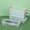 White, variant on Thickened Transparent Art Pencil Case Double Ear Buckle Closure Plastic Storage Box Organizer for Sketching Supplies Stationery