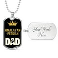thumbnail image 4 of Himalayanpersian Cat Dad Necklace Stainless Steel or 18k Gold Dog Tag 24" Chain, 4 of 8