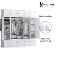 thumbnail image 4 of Armario Portátil Plástico Practiksa Clóset Organizador con Zapatera, 4 of 5