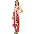 thumbnail image 6 of Phagun Women's Straight Rayon Indian Kurta Beige Casual Ethnic Tunic Kurti - 4, 6 of 9