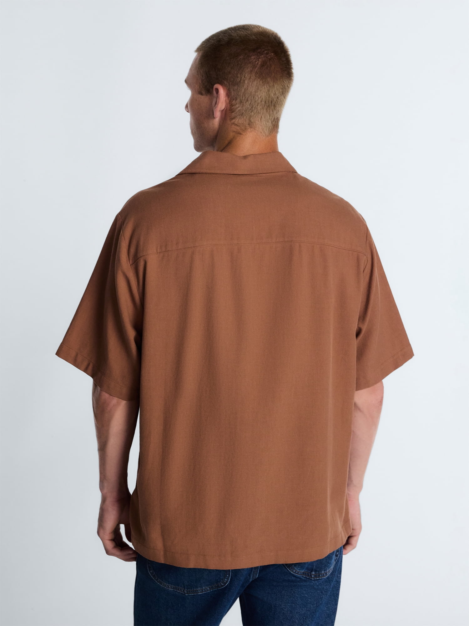 Kacey Lee Men's Button Up Woven Shirt with Short Sleeves, Sizes S-2XL