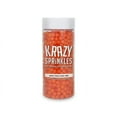 thumbnail image 3 of Krazy Sprinkles - Edible Orange 4mm Beads - Refined Cake Decor, 1/2 Cup, 3 of 4