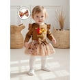 thumbnail image 4 of BemeyourBBs Baby Girls Thanksgiving Outfits Long Sleeve Romper Skirt Headband, 4 of 9