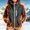 Dark Gray, variant on Women's Fleece Lined Zip Up Hooded Jacket with Stand Collar and Chest Pocket - Warm Winter Coat for Outdoor Adventure, Commuting, or Weekend Getaways
