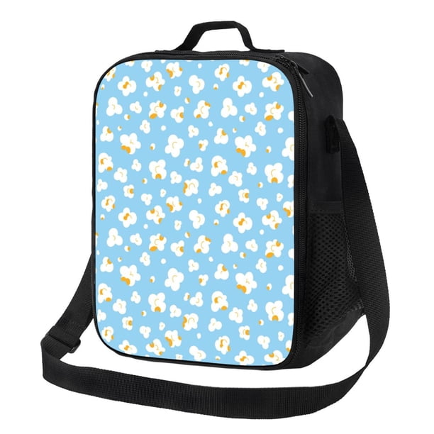 Disketp Blue Popcorn Bolsa Térmica Estampada para Almuerzo, Lonchera para Hombres y Mujeres Adultos