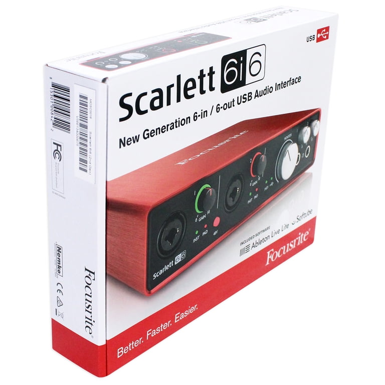 Focusrite SCARLETT 6I6 2nd Gen 192kHz USB Audio Recording