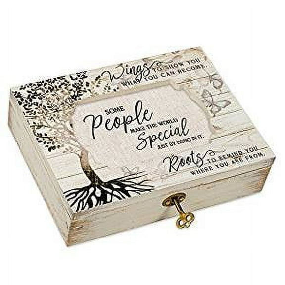 Cottage Garden Some People Make the World Special Deco Whitewash Jewelry Music Box Plays You Light Up My Life