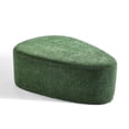 thumbnail image 7 of UIXE Rounded Triangle Ottoman Pebble Footstool Upholstered Coffee Side Tables for Living Room, Green, 7 of 7