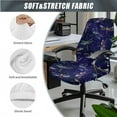 thumbnail image 3 of HELLHERO Dragonfly Print Office Chair Cover with Armrest Covers, Anti Scratch Computer Chair Slipcovers, Office Cushion Backrest Cover for Rotating Chairs, Purple, 3 of 6