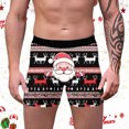 thumbnail image 2 of Mens Briefs 2x Brief Mens Underwear Large Anatomical Underwear Adult Christmas Printed Breathable And Comfortable Inner Mid Rise With Waist Boyshort Underwea Black M, 2 of 4