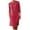 LYQ1_Watermelon Red, variant on Meichang Linen Mini Dresses for Women Casual Long Sleeve Half Button Crew Neck Fall Dress Solid Lightweight Work Dresses Plus Size