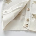 thumbnail image 4 of BOOMNY Kids Infants Girls Sweaters Long Sleeve Star Embroidery Thick Knit Cardigan Sweater For Kids Thermal Fall Winter Knitwear, 4 of 7