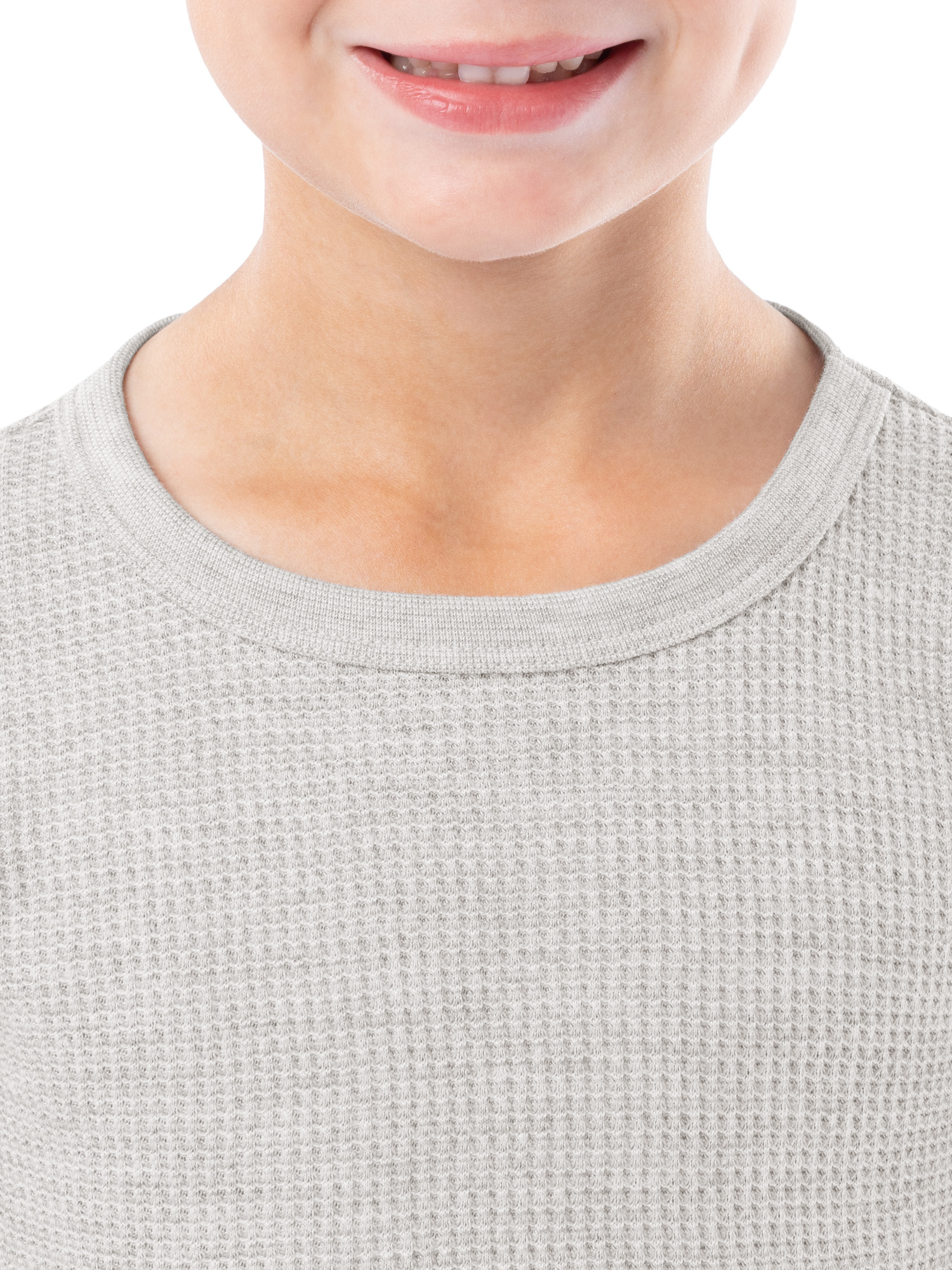 Athletic Works Boy's & Girl's Waffle Thermal Underwear Crew Top & Bottom Set, Sizes XS-XXL
