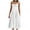 White, variant on Womens Maxi Dresses with Pockets Sleeveless Square Neck Solid Color Spaghetti Strap Summer Dresses for Women Black S