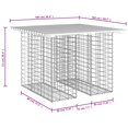 thumbnail image 4 of vidaXL Garden Table Gabion Design 100x102x72 cm Solid Wood Pine, 4 of 5