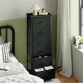 thumbnail image 2 of Eunos Commode Noire de 6 Pouces de Hauteur, Coffre de Rangement en Tissu pour Table de Chevet Ou Chambre à Coucher, 2 of 7