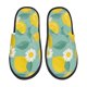 thumbnail image 1 of Balery Lemons Chamomile Flowers And Leaves Pantuflas de Casa de Felpa Silenciosas con Diseño Estampado, Zapatillas Cómodas Antideslizantes de Algodón para Interior-Large, 1 of 8