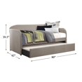 thumbnail image 5 of Pemberly Row Modern Upholstered Daybed with Trundle in Gray, 5 of 5