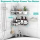 thumbnail image 4 of Corner Adhesive Shower Caddy, with Soap Holder and 12 Hooks, Rustproof Stainless Steel Bathroom Organizer, No Drilling Wall Mounted Rack, 4 of 4