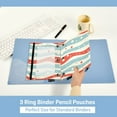 thumbnail image 3 of FORMRS 2 Pack Pencil Pouch for 3 Ring Binder with Clear Window Zipper Case, Light Blue Pattern, 3 of 6